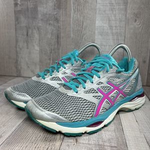 Asics Women's Gel Columbus 18 Sneakers Running Shoes Gray Pink Size 8 T6C8N